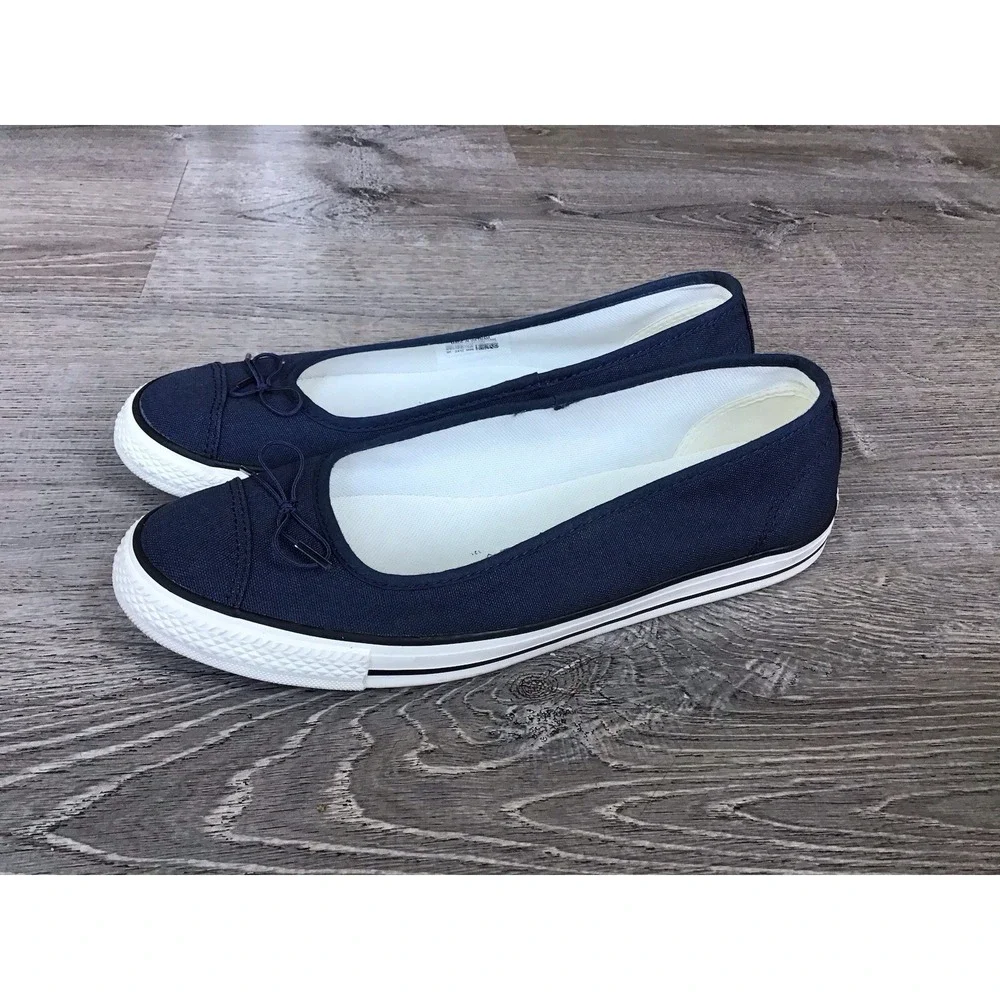 Converse Chuck Taylor All Star Dainty Ballerina Womens Size 10 Flats Navy A16213